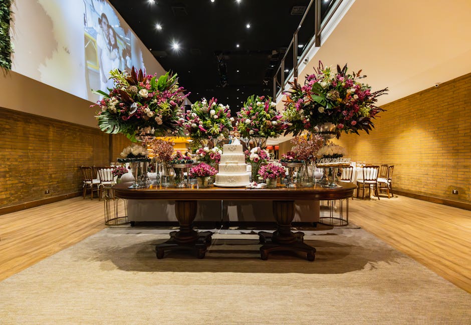 Gala entreprise décoration élégante podium